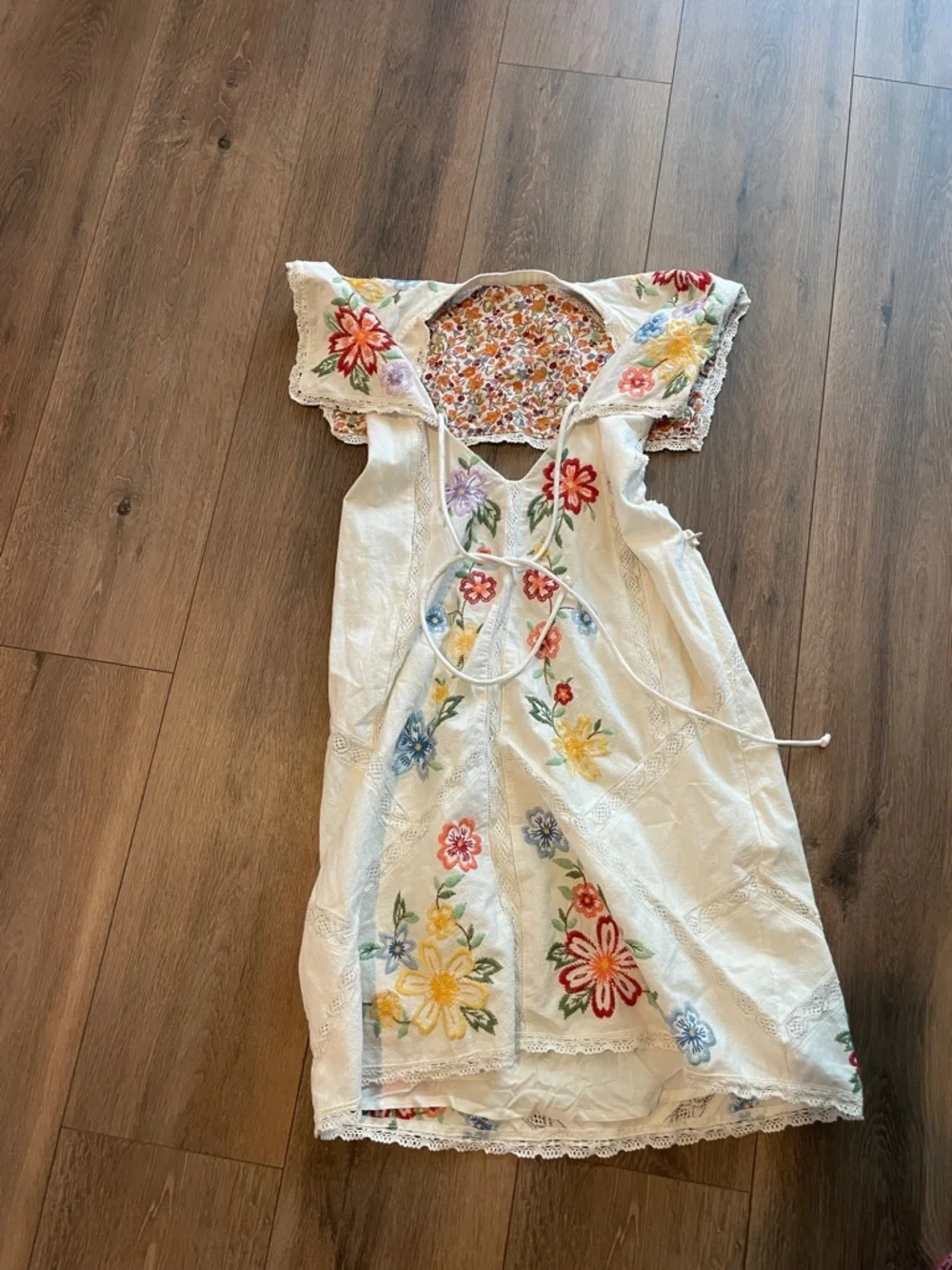 Free People Willow Embroidered Mini Dress- Size- Small - Picture 3 of 7